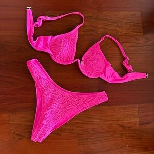 Hot Pink Bathing Suit Set